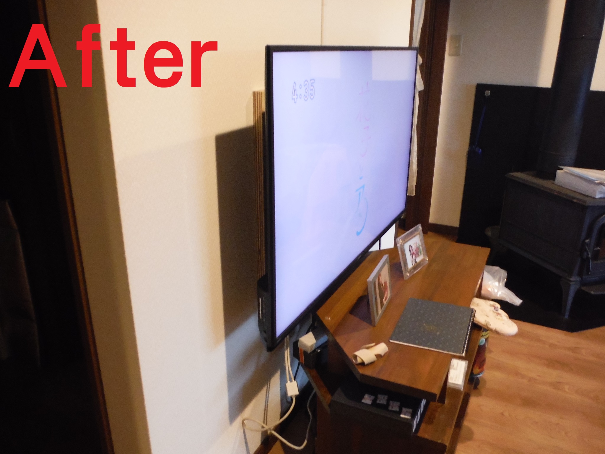 ブログ 【リフォーム実例】壁付テレビにプチリフォーム